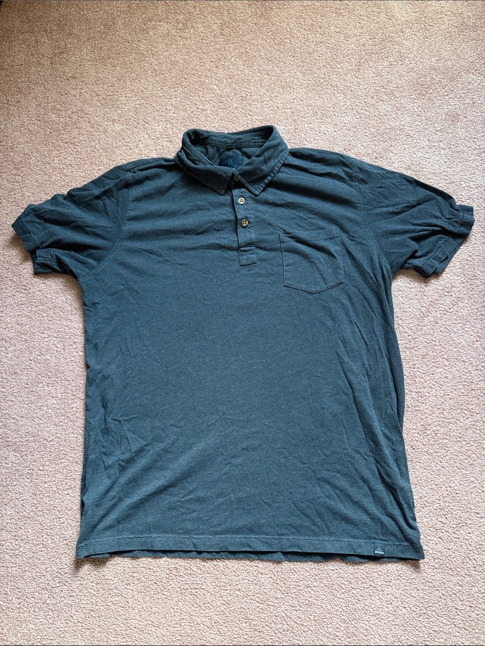Prana Men's navy blue Short-Sleeve Pocket Polo